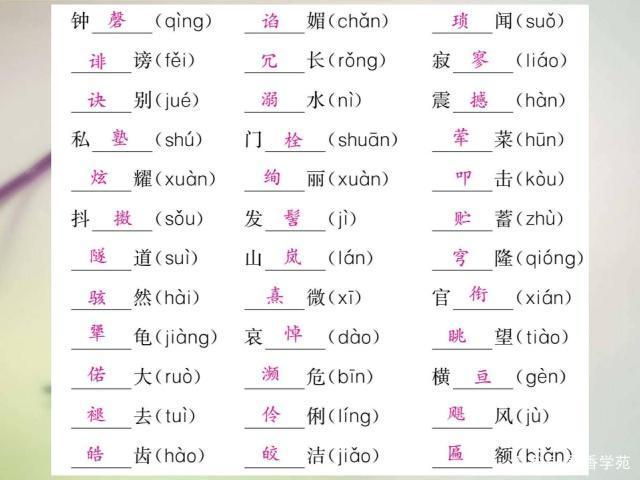 小学汉字大全带拼音读音，掌握基础，打好语文学习的基础